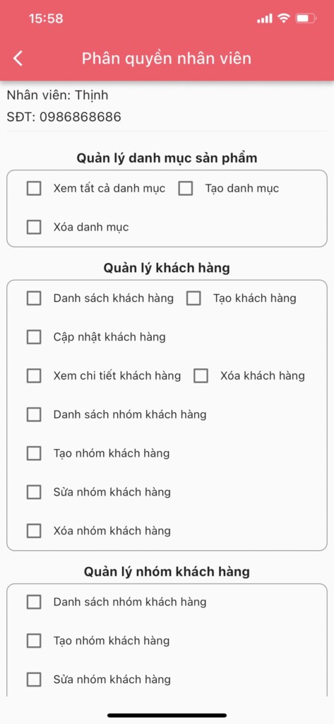 Thêm mới tài khoản nhân viên và phân quyền cho nhân viên Aibat