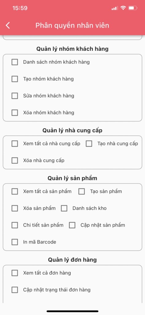 Thêm mới tài khoản nhân viên và phân quyền cho nhân viên Aibat